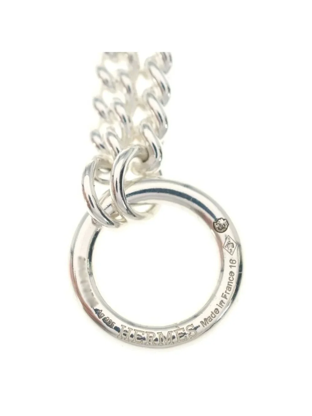 Hermes Point Sellier Pointe GM Bracelet 925 Sterling Silver